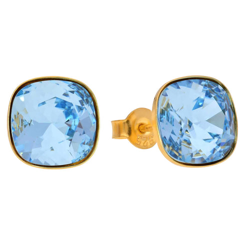 Silver Earrings "Dazzling Sparkle (Aquamarine)" with Swarovski™ Crystals